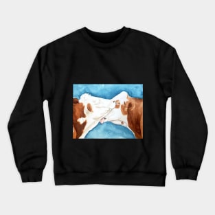 Kissing cow Crewneck Sweatshirt